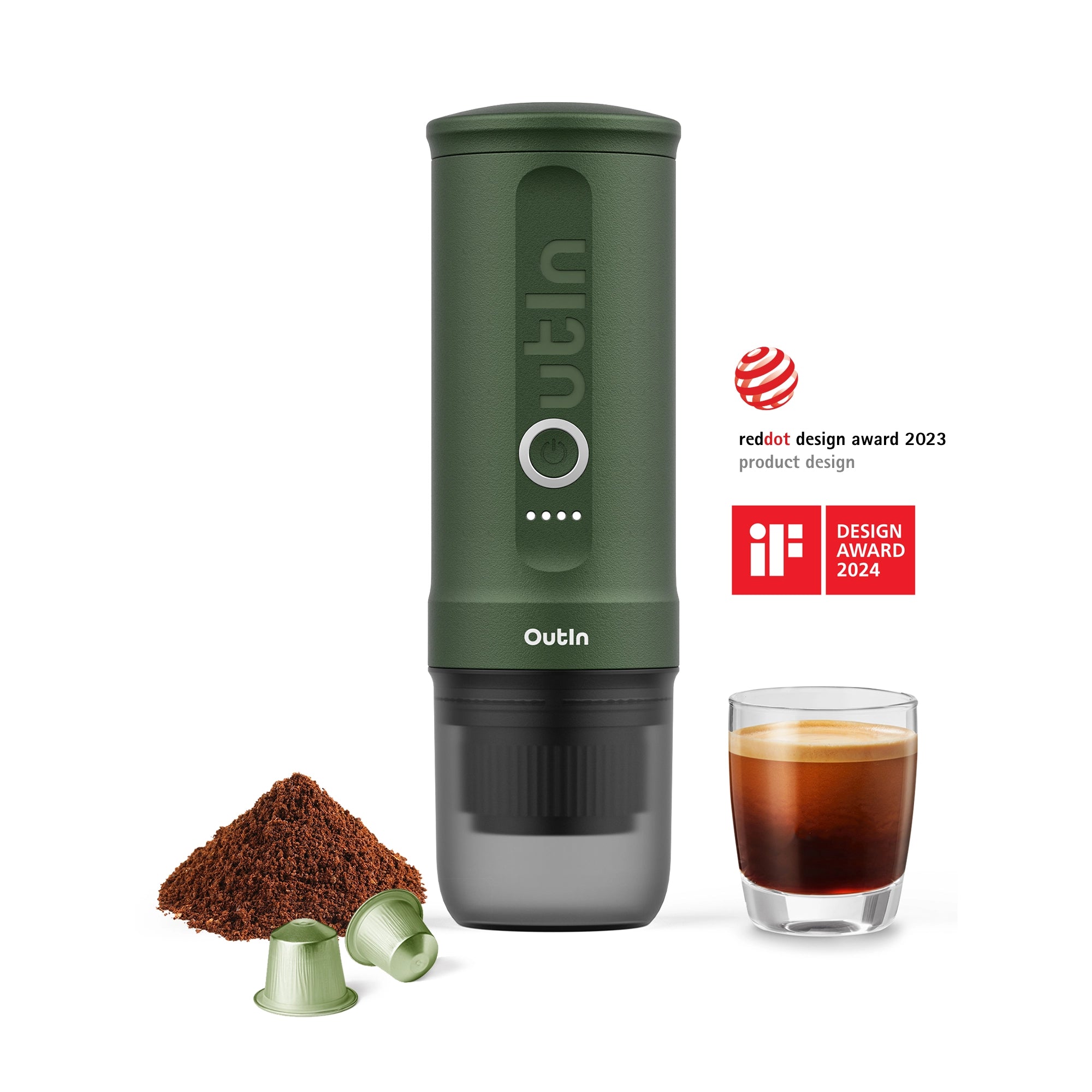 Macchina per caffè espresso portatile Nano (verde foresta)