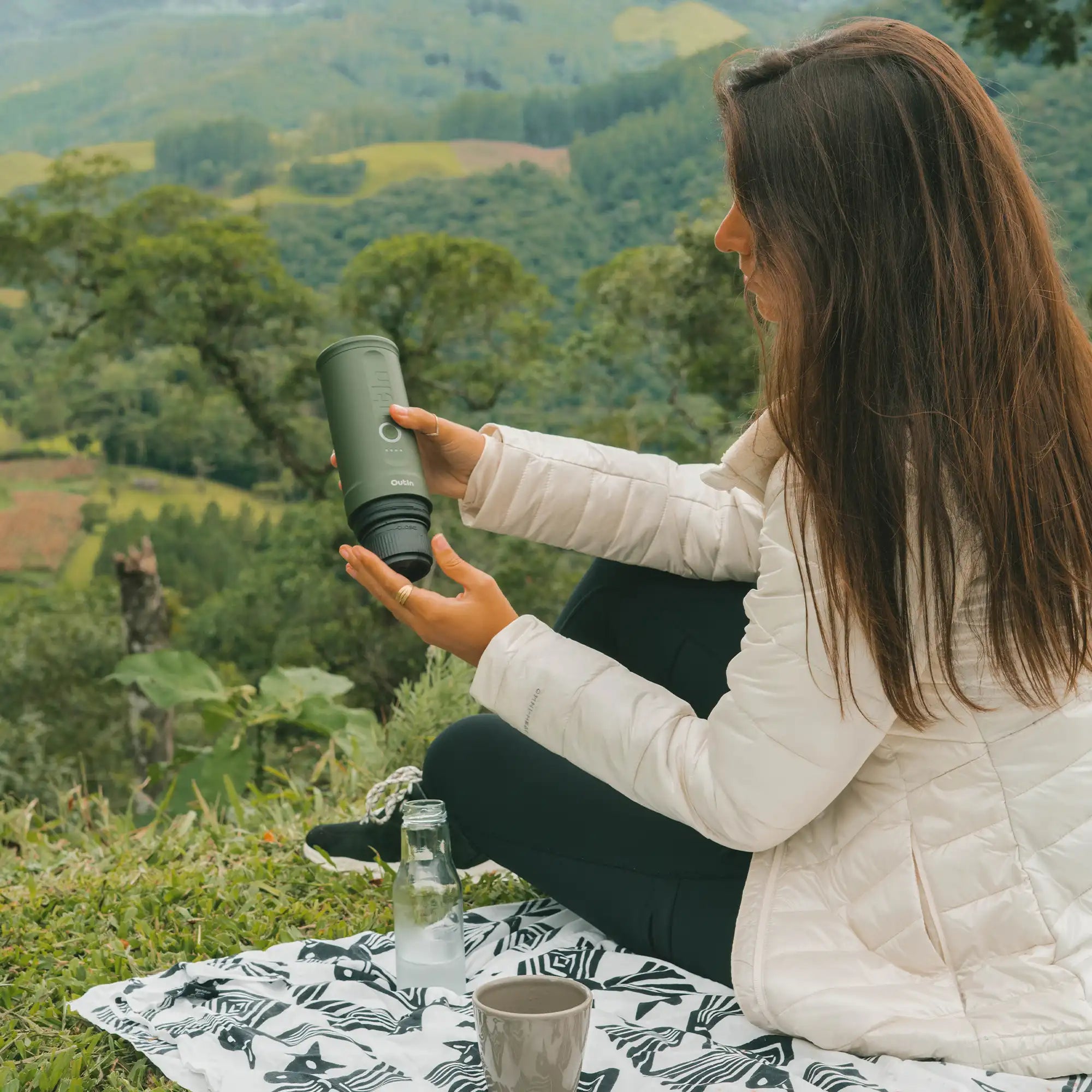 Macchina per caffè espresso portatile Nano (verde foresta)