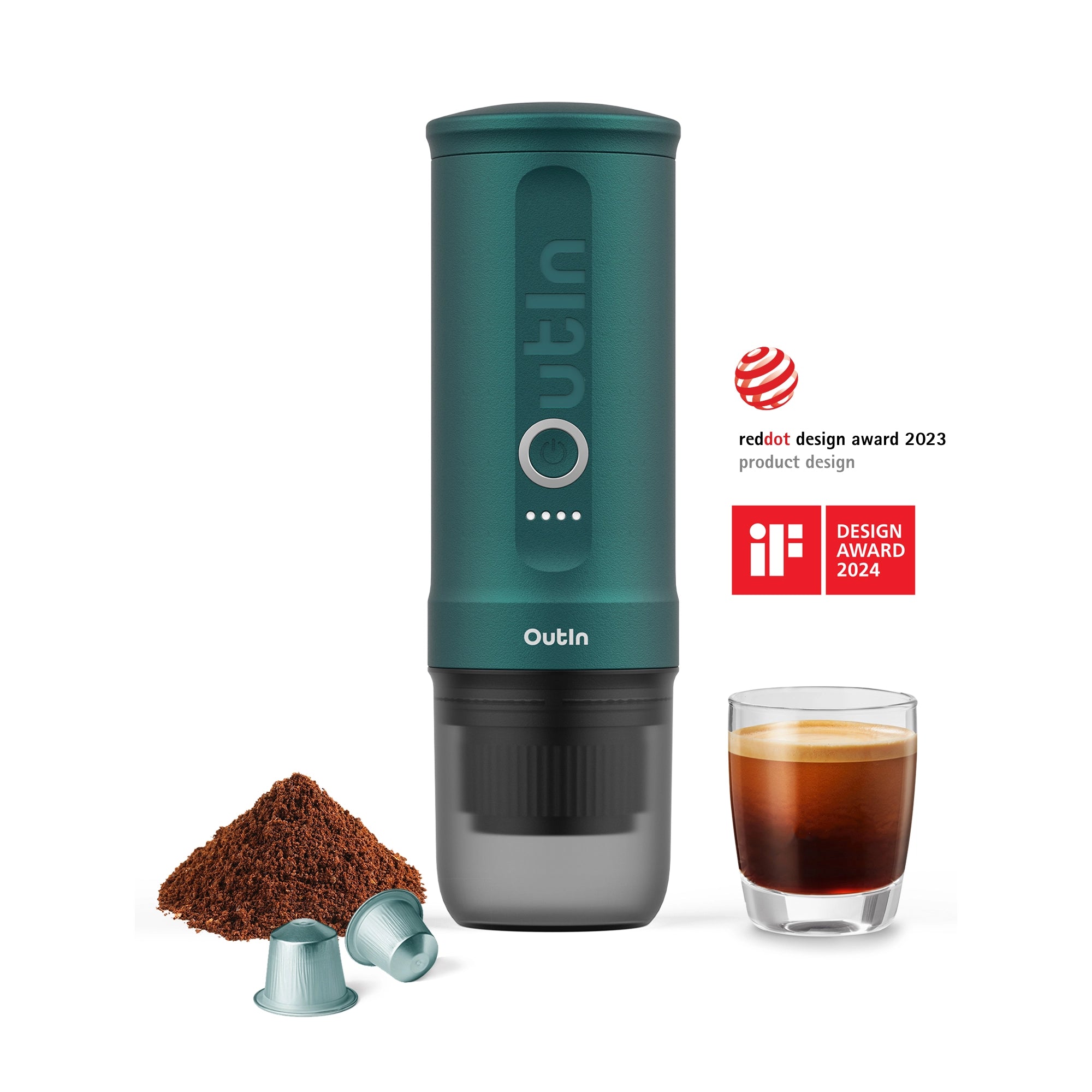 Tragbare Nano-Espressomaschine (Outin Teal)